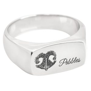 Actual Pet Print Rectangle Ring