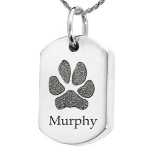 Actual Paw Print Pendant - Dog Tag